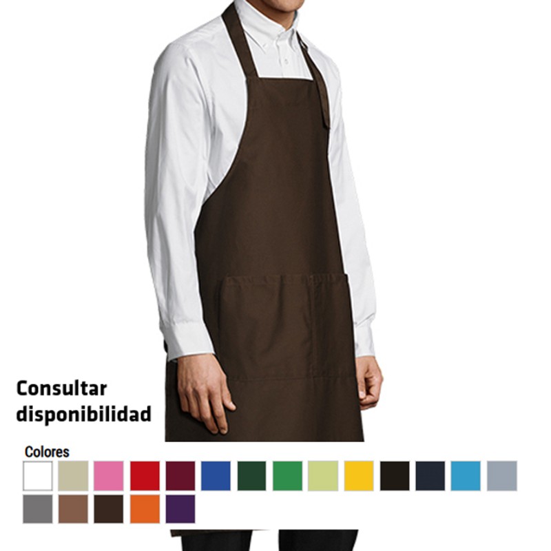 delantal, peto, adulto, cocina