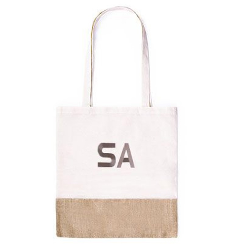 bolsa, yute, algodón, asas