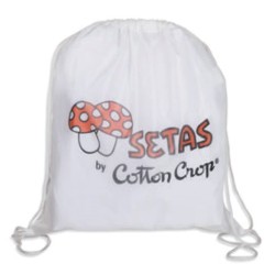 Mochila poliester blanca personalizada