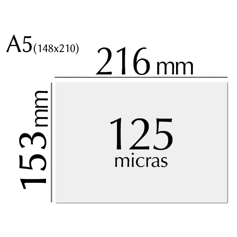 Plastificado A5 (148x210) 125 micras