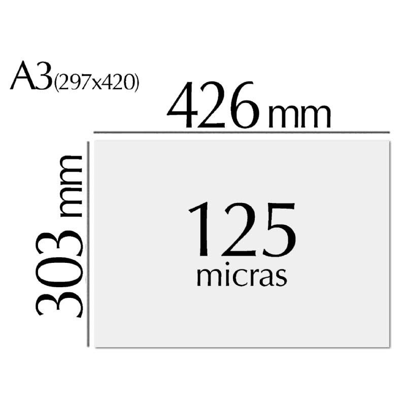 Plastificado A3 (297x420 mm) 125 micras