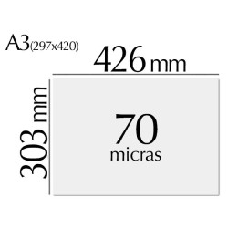 Plastificado A3 (297x420 mm) MATE 70 micras