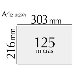 Plastificado A4 (210x297 mm) 125 micras