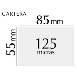 Plastificado carnet (55 x 85 mm) 125 micras