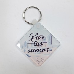llavero, metacrilato