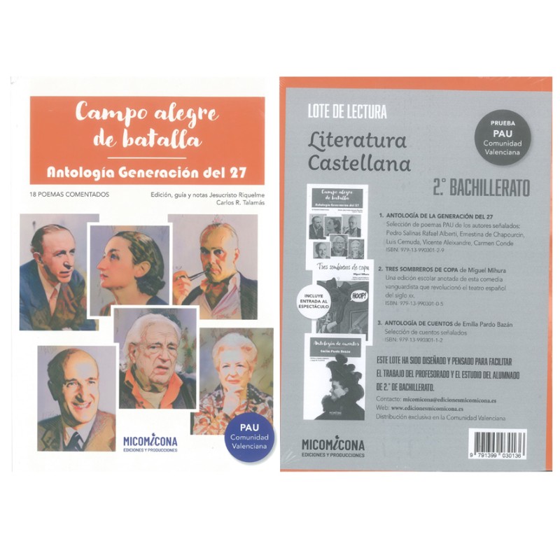 PACK PAU Tres lecturas 2º bachiller Mico