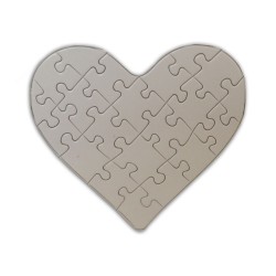 Puzzle corazón cartón pequeño