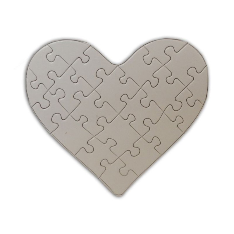 Puzzle corazón cartón pequeño