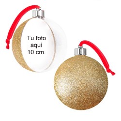 Adorno, navidad, bola, foto, colgar