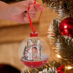 Adorno, navida, bola, foto,