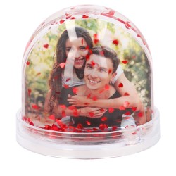bola, nieve, foto, regalo