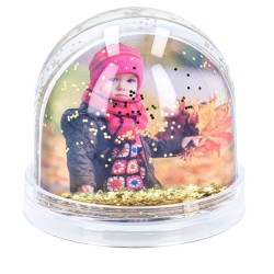 bola, nieve, foto, regalo