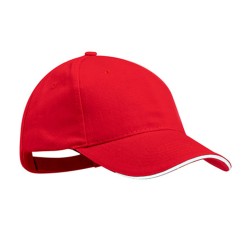 Gorra, basic, 5 paneles, roja