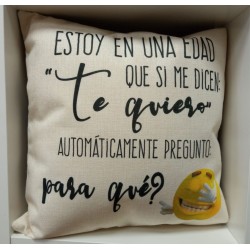 cojín, lino, personalizado, relleno, regalo