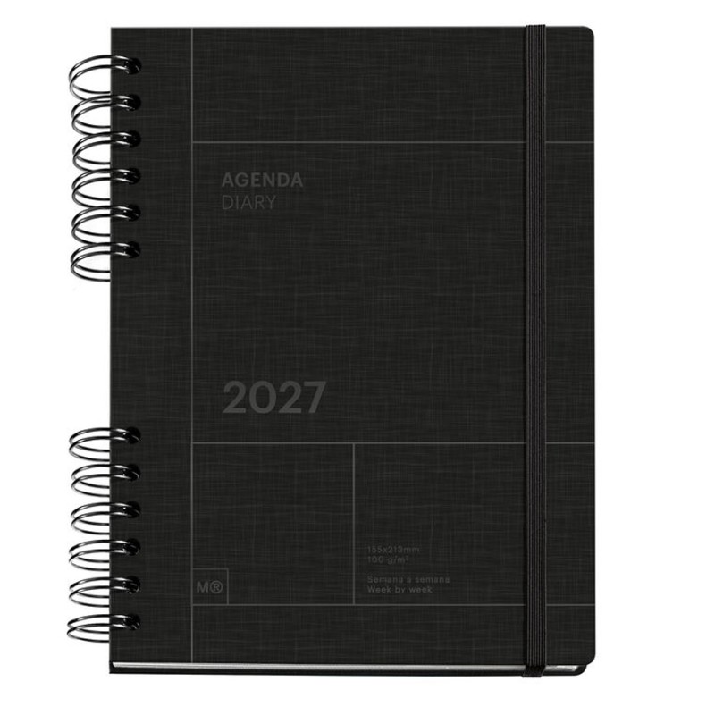 Agenda 2027 PLUS NEGRA 155x213 mm s/v MI