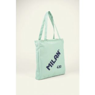 Bolso shopper SINCE 1918 MILAN VERDE con cremallera