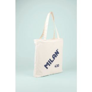 Bolso shopper SINCE 1918 MILAN BEIGE con cremallera