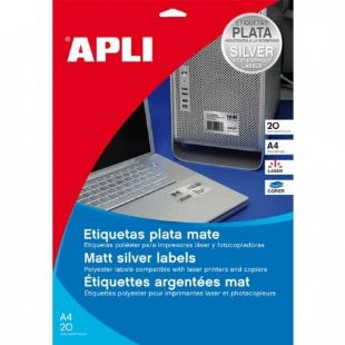 Etiqueta plata redonda 40mm (20 hojas) APLI