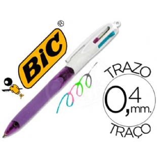 Bolígrafo BIC 4 colores PASTEL