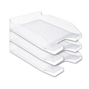 Bandeja sobremesa plastico TRANSPARENTE Q-CONNECT