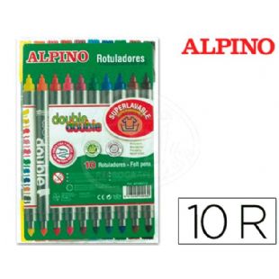 Rotulador ALPINO 2 puntas (10 unid.)