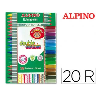Rotulador ALPINO 2 puntas (20 unid.)