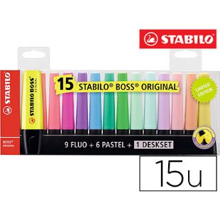 Rotulador fluor STABILO Boss (15 colores)