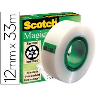 Cinta adhesiva, celo 12mm x 33 m. Scoth-Magic
