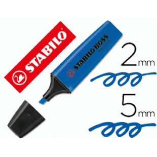 Rotulador fluor STABILO Boss azul 70/31