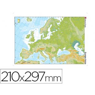 Mapa mudo EUROPA físico COLOR