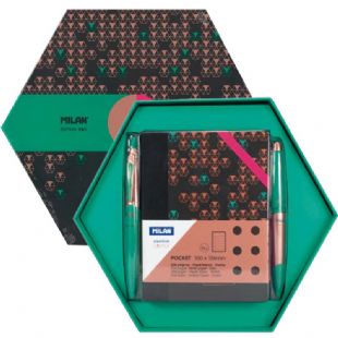 Caja regalo MILAN hexagonal Copper Verde