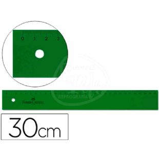 Regla plástico verde. 30 cm. FABER