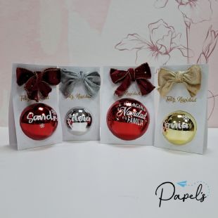 BOLA NAVIDAD CON NOMBRE